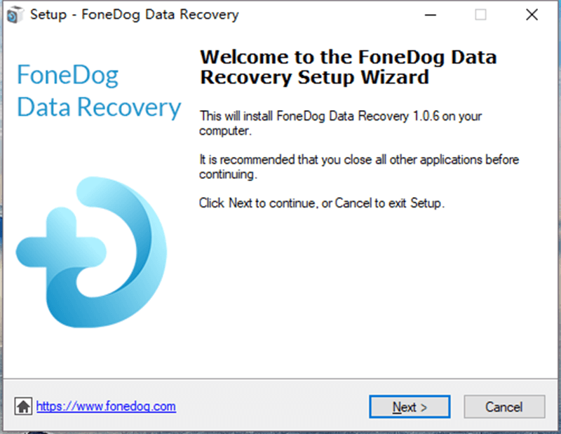 Configuración de recuperación de datos FoneDog