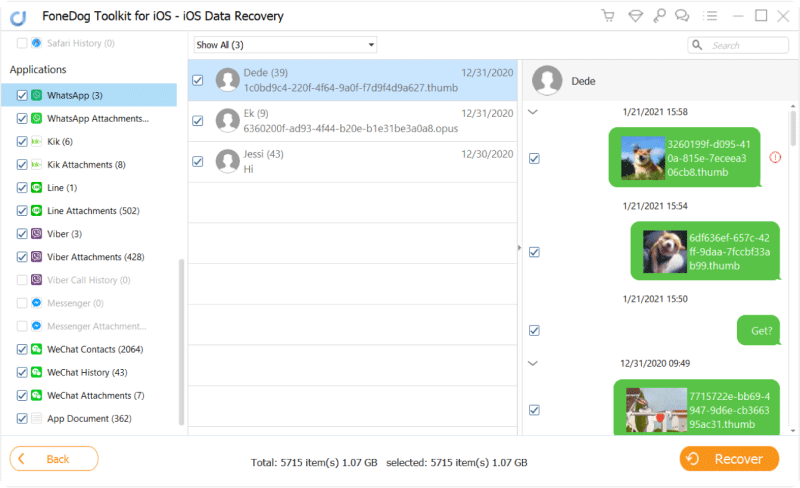 Restore Files of WhatsApp Messages