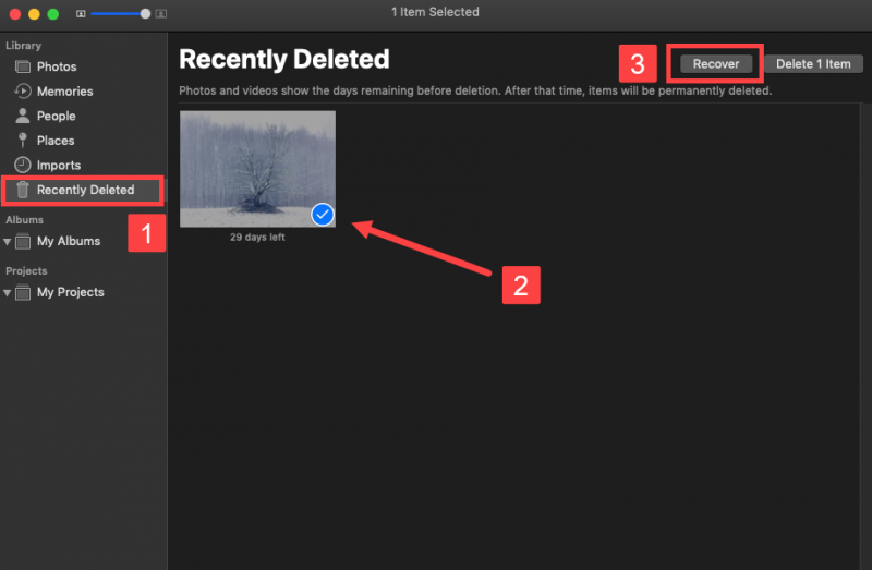 Recover Deleted Photos on Mac from Photos App