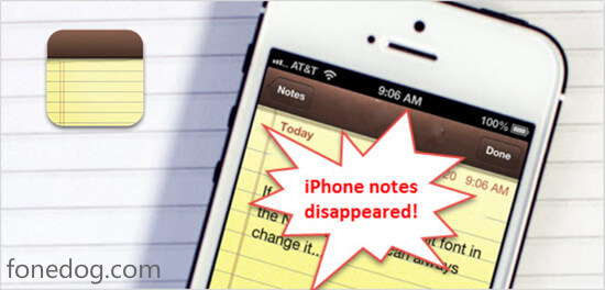 Notes Disappeared iPhone