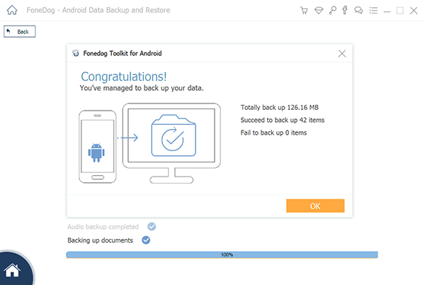 Completed Data Backup Process