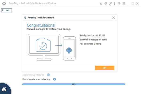 Completed Restore Backup