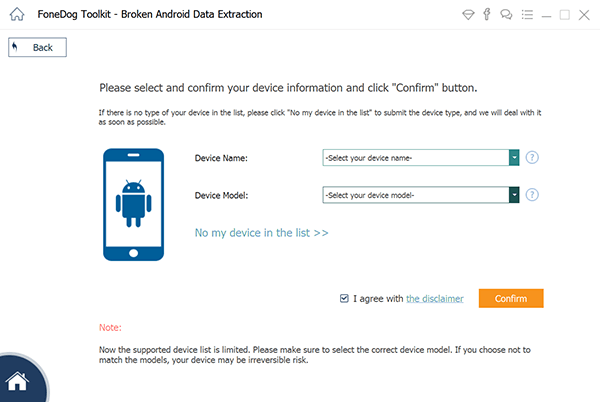 Choose Device Model