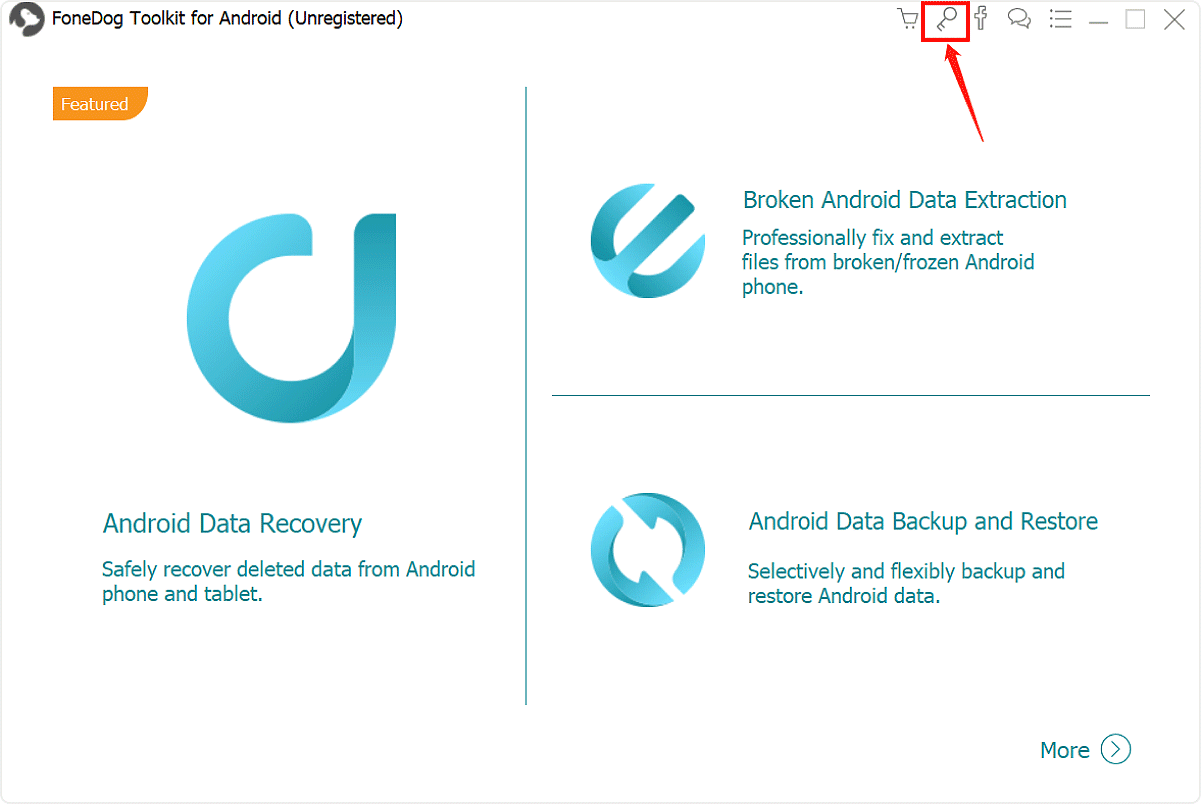 Fare clic sull'icona Registrati