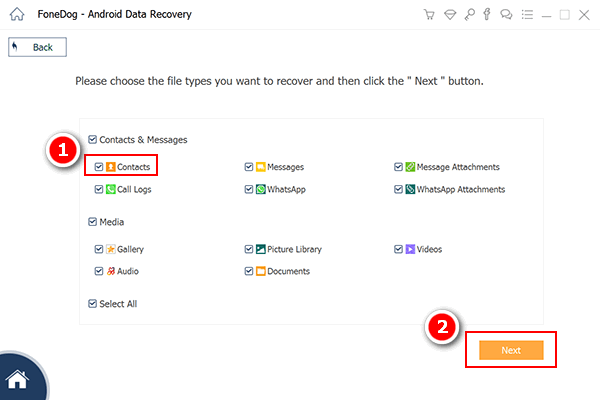 Choose Contacts