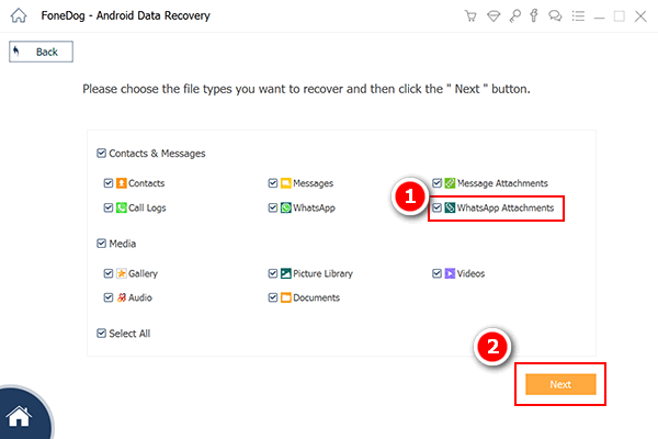 Choose Whatsapp Attachment to Recover Deleted WhatsApp Messages from Google Pixel