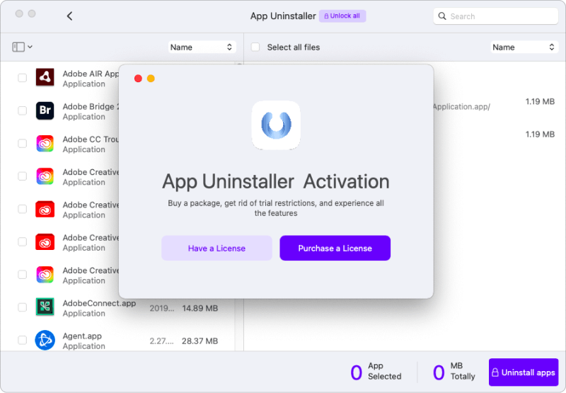 Skaffa en App Uninstaller-licens