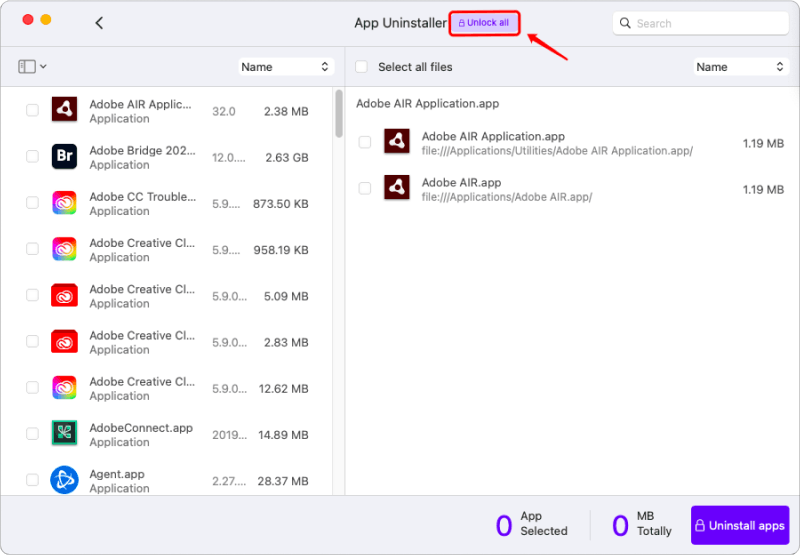 Desbloqueie a versão completa do desinstalador de aplicativos