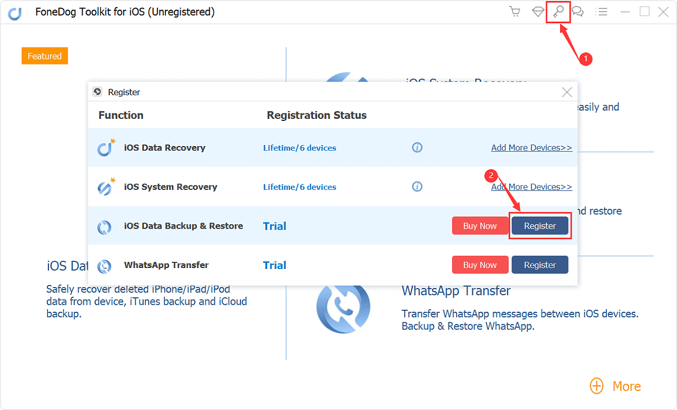 Registre el software