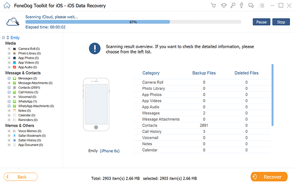Open FoneDog Toolkit- iOS Data Recovery and Sign in to iCloud