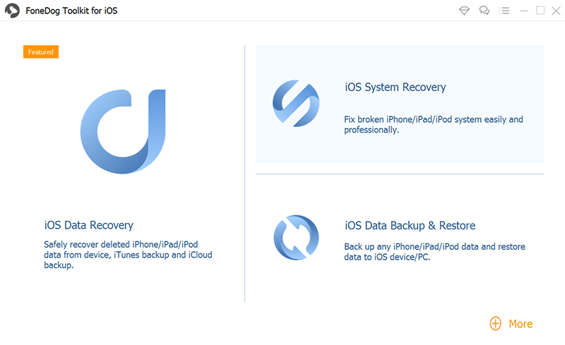 Download, Install, Launch FoneDog iOS Data Recovery, and Connect iPhone