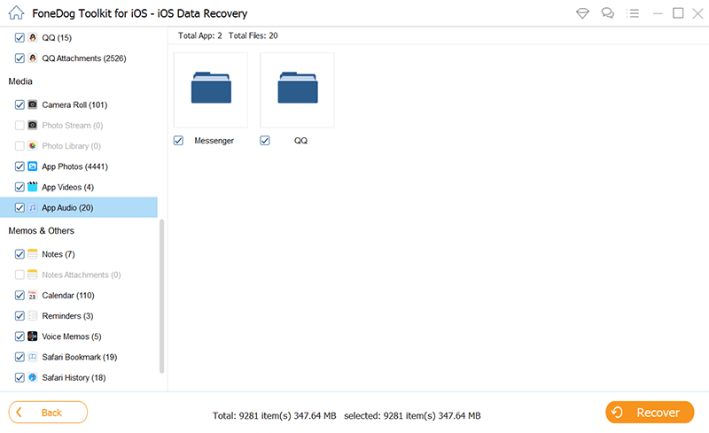 Visualizza l'anteprima dei tuoi dati da iPhone