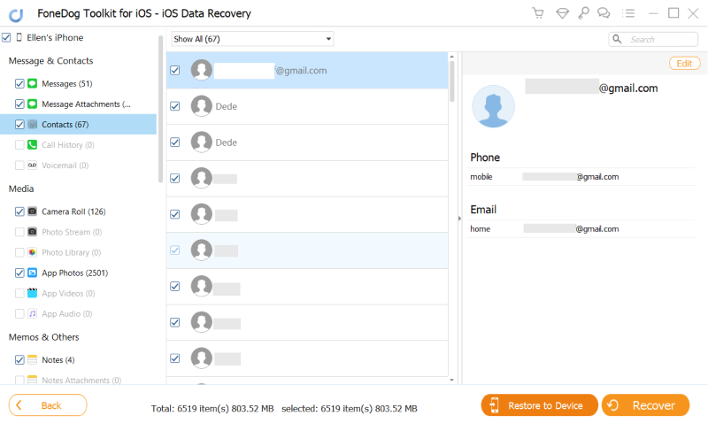 Ferramenta principal para corrigir o problema de “recuperação de dados não pode ser concluída”: FoneDog iOS Data Recovery