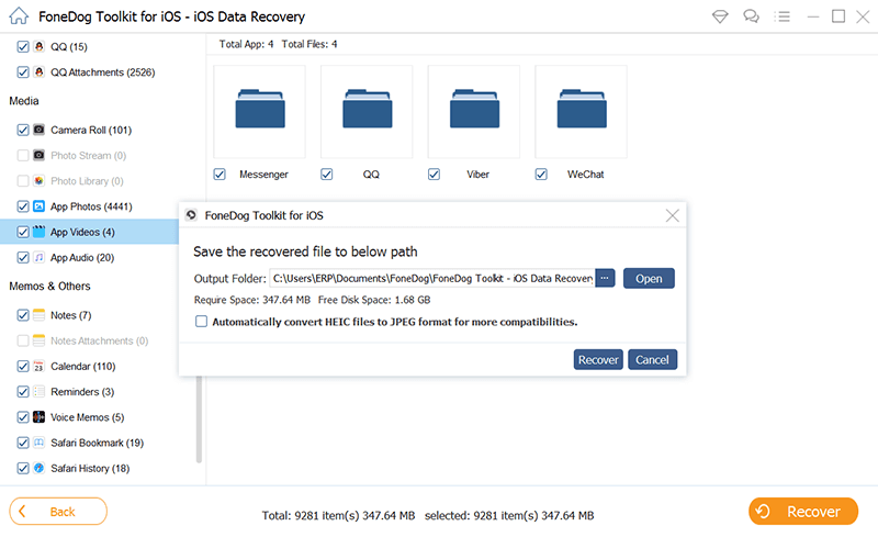 Recover iOS Videos To Pc