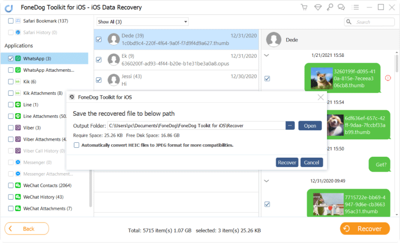 Selectively Recover the Files You Need