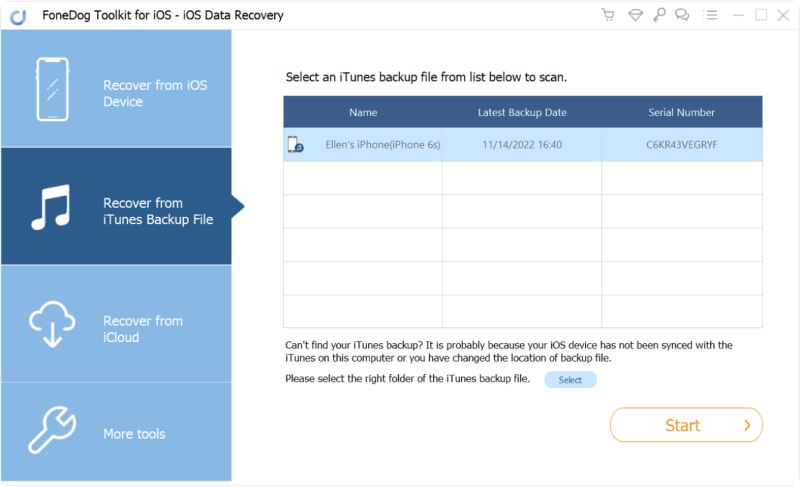 选择Itunes Backup