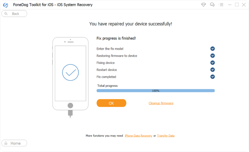 Recovery Complete after Unolock iPhone6