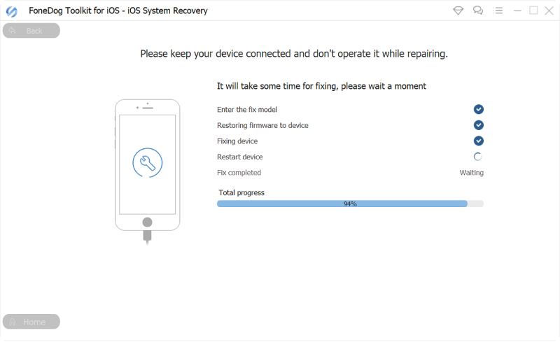 Reparing iPhone Blue Screen