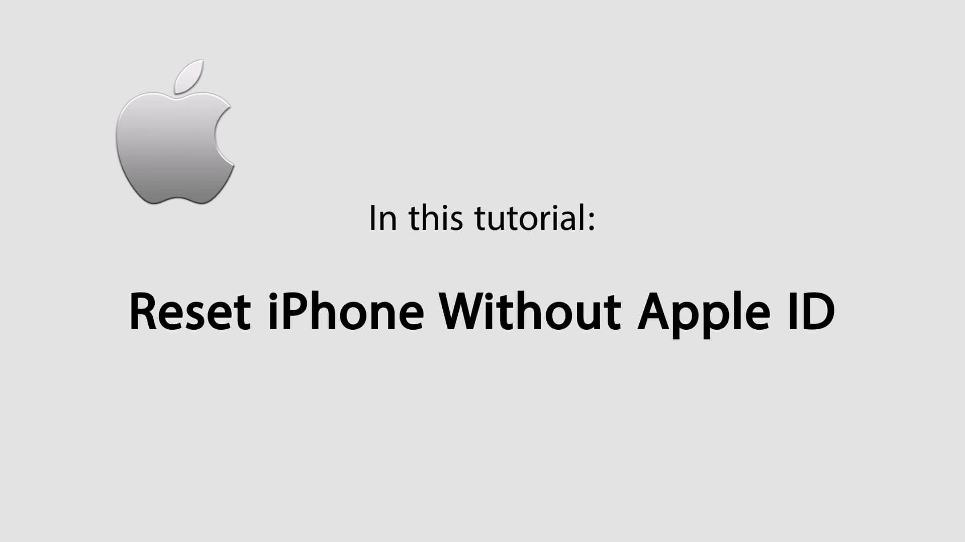 Iphone zurücksetzen ohne apple id