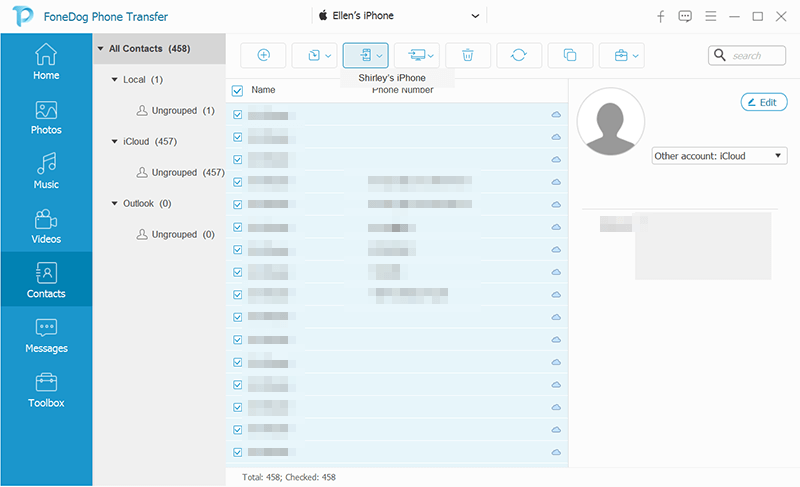 Transfer Contacts from iPhone to iPhone without iCloud