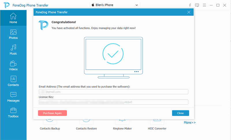 Registrazione avvenuta