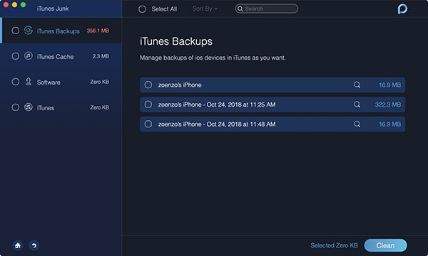 pulire i backup di iTunes