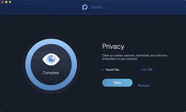 verificação de privacidade concluída