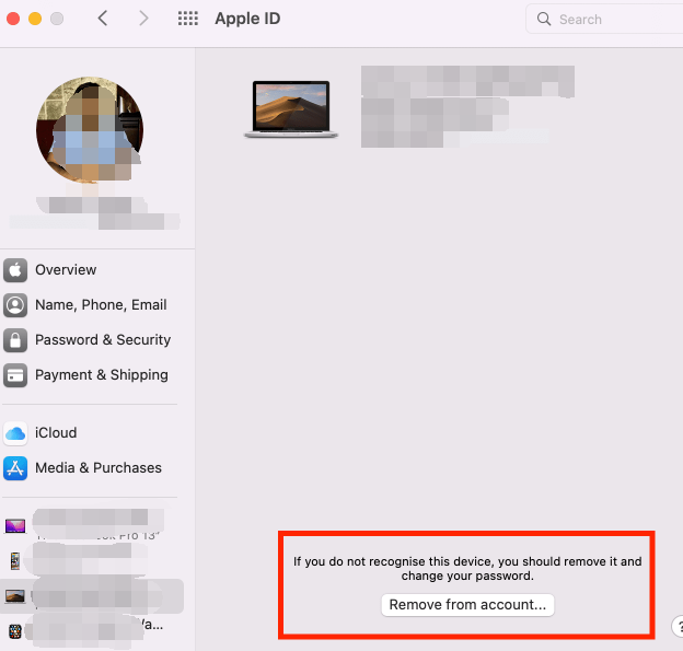 Radera Apple ID från din iPhone via webbläsaren