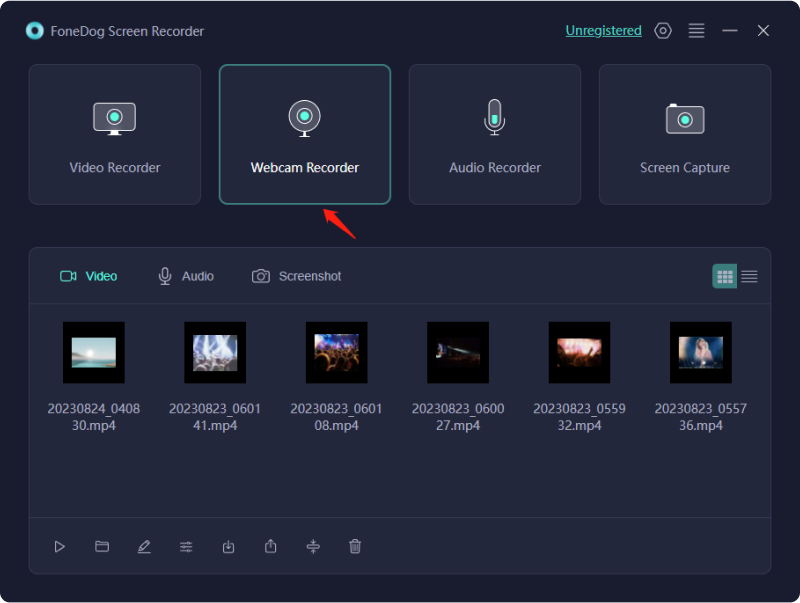 Webcam Capture – FoneDog Screen Recorder: Choose Mode