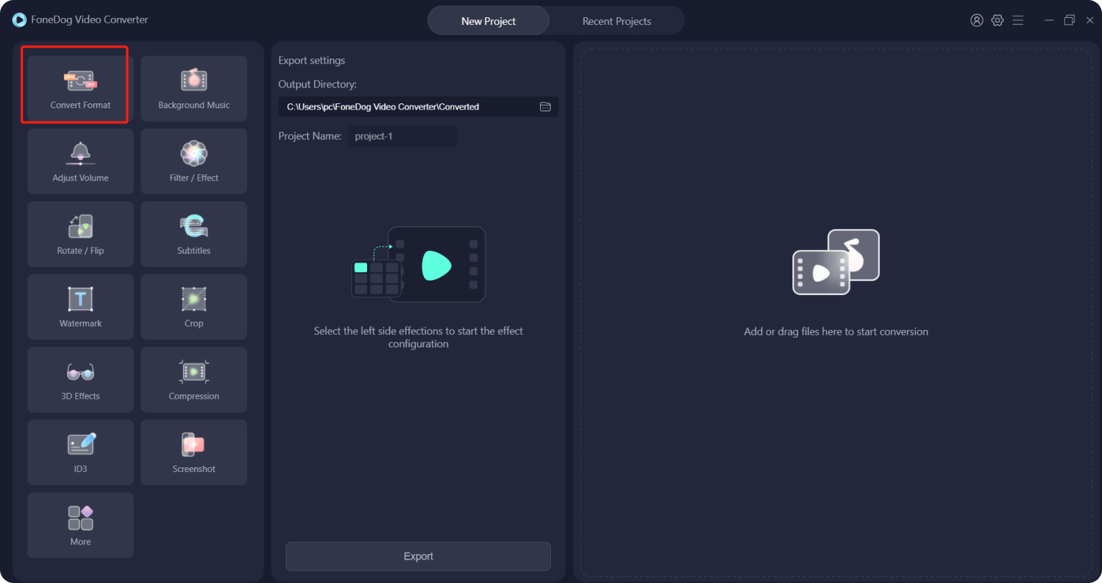 Choose Conversion Format in The Best Compressor The FoneDog Video Converter