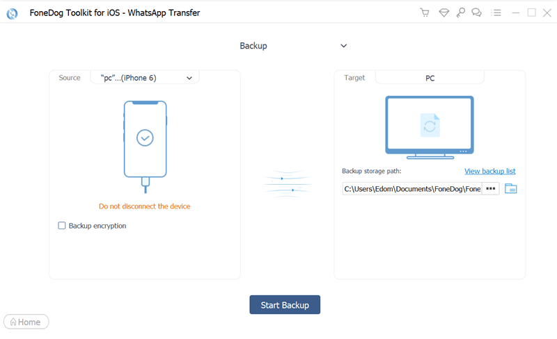 Shart WhatsApp Local Backup med Fonedog WhatsApp Transfer