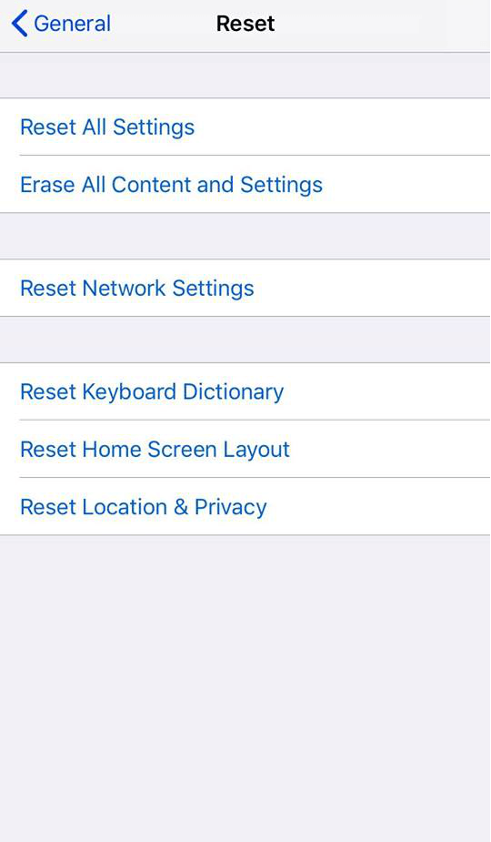 Reset All Settings in iPhone Device to Fix Why Is My iPhone Not Turning on