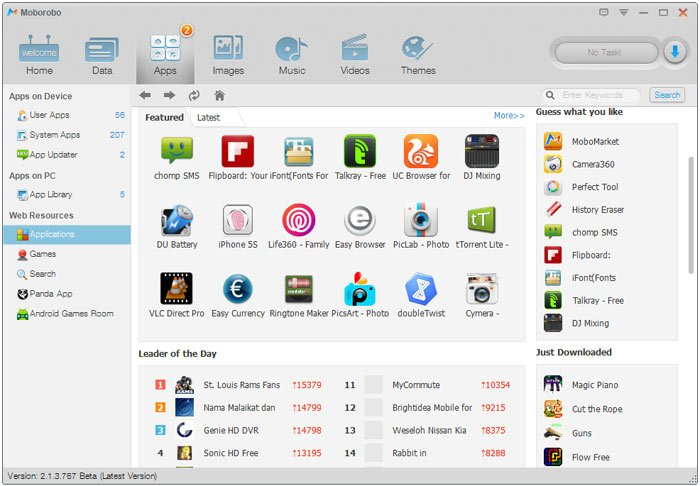 Exportera appar till PC för Moborobo Överför appar från Android till PC