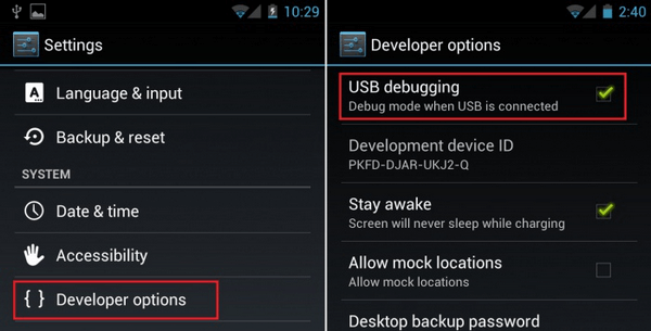 Android USB Debugging 3.0-4.1
