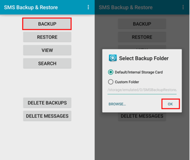 Backup-android-messaggi di testo