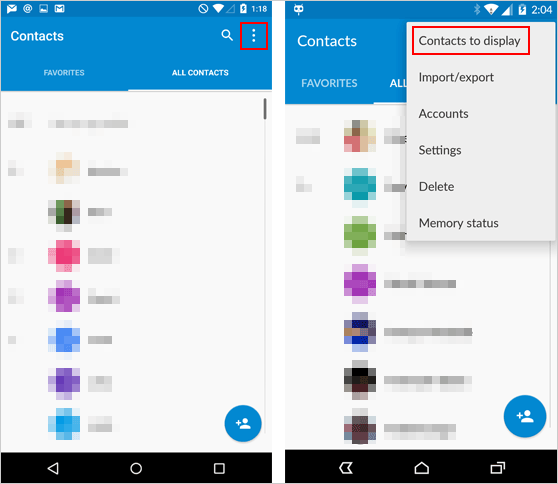 Os contatos excluídos estão ocultos no seu telefone Android