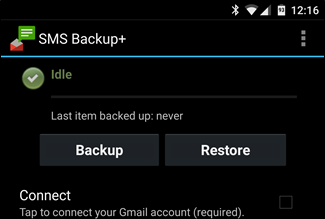 Backup de SMS+ Instalar