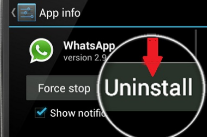 Uninstall Whatsapp2