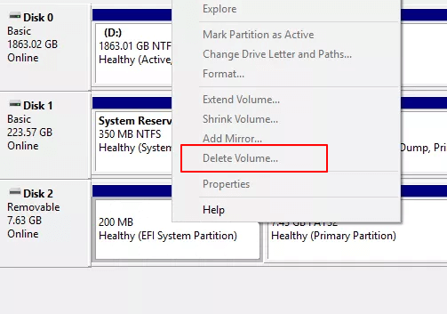 Skapa en EFI-systempartition