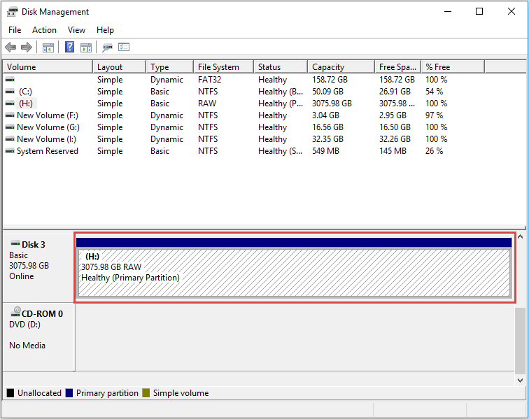 디스크 관리 포맷 드라이브