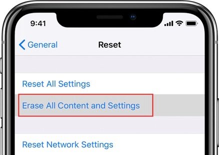 Redefinir o iPhone para corrigir o correio de voz do iPhone não será excluído