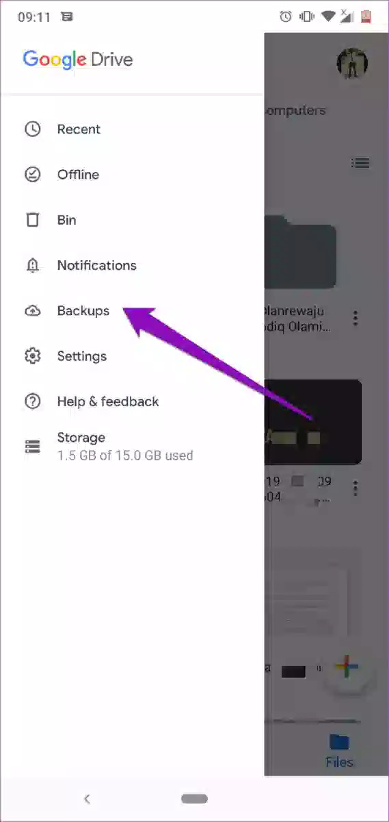 Återställ raderade filer Android SD-kort med Google Drive Backup