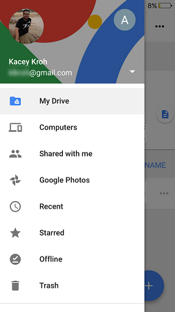 Recuperar vídeos excluídos no Samsung usando o Google Drive