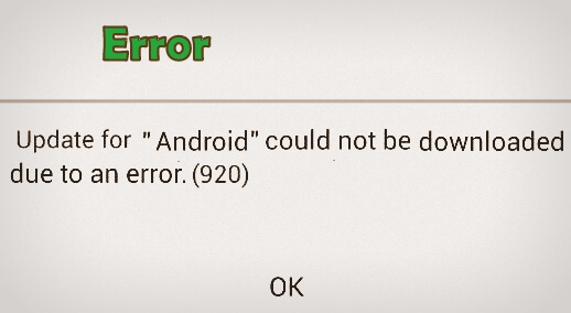 Lös felkod 920 Android 920