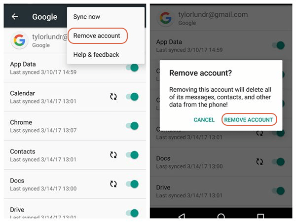 Solve Error Code 920 Android Remove Account