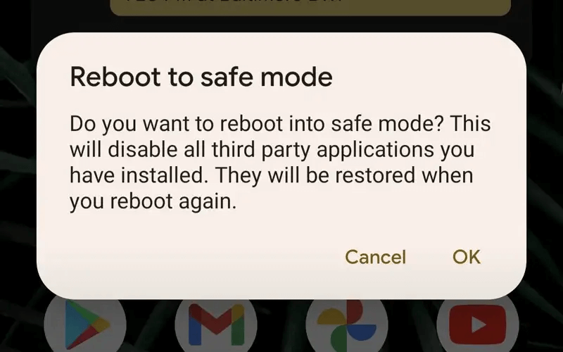Put Android device into Safe mode to Recover Pictures from Broken Android Phone