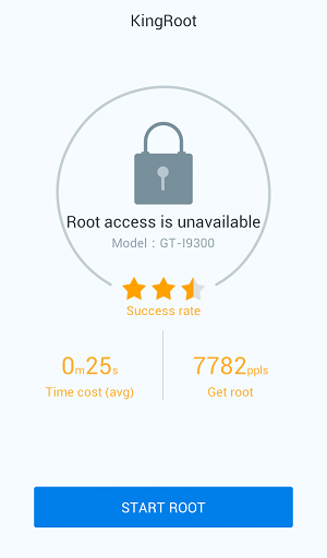 Aplicación Kingroot Start Rooting