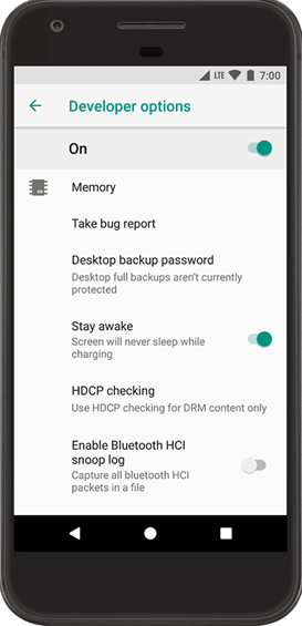 Aktivera USB-felsökning på din Android för Moborobo Transfer Apps från Android till PC