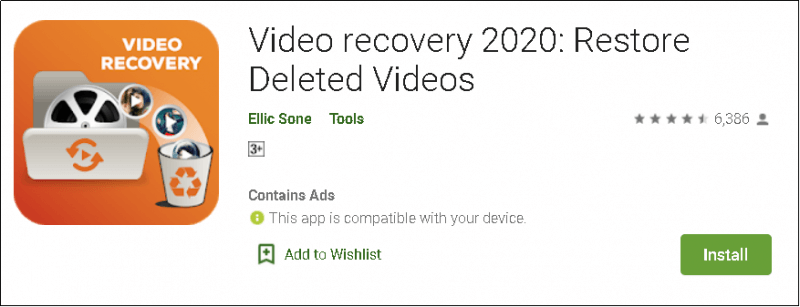 Återställ raderad video från Android gratis med Video Recovery 2020