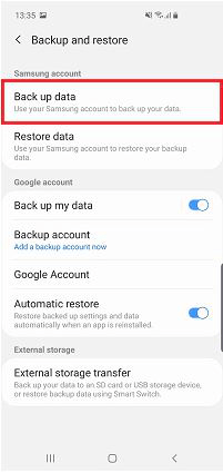 Samsung Contacts Backup with Samsung Account
